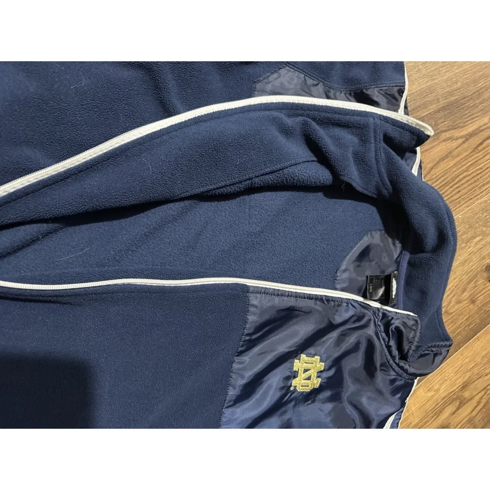 Adidas  Notre Dame Fleece Blue Full Zip Men Size Large‎